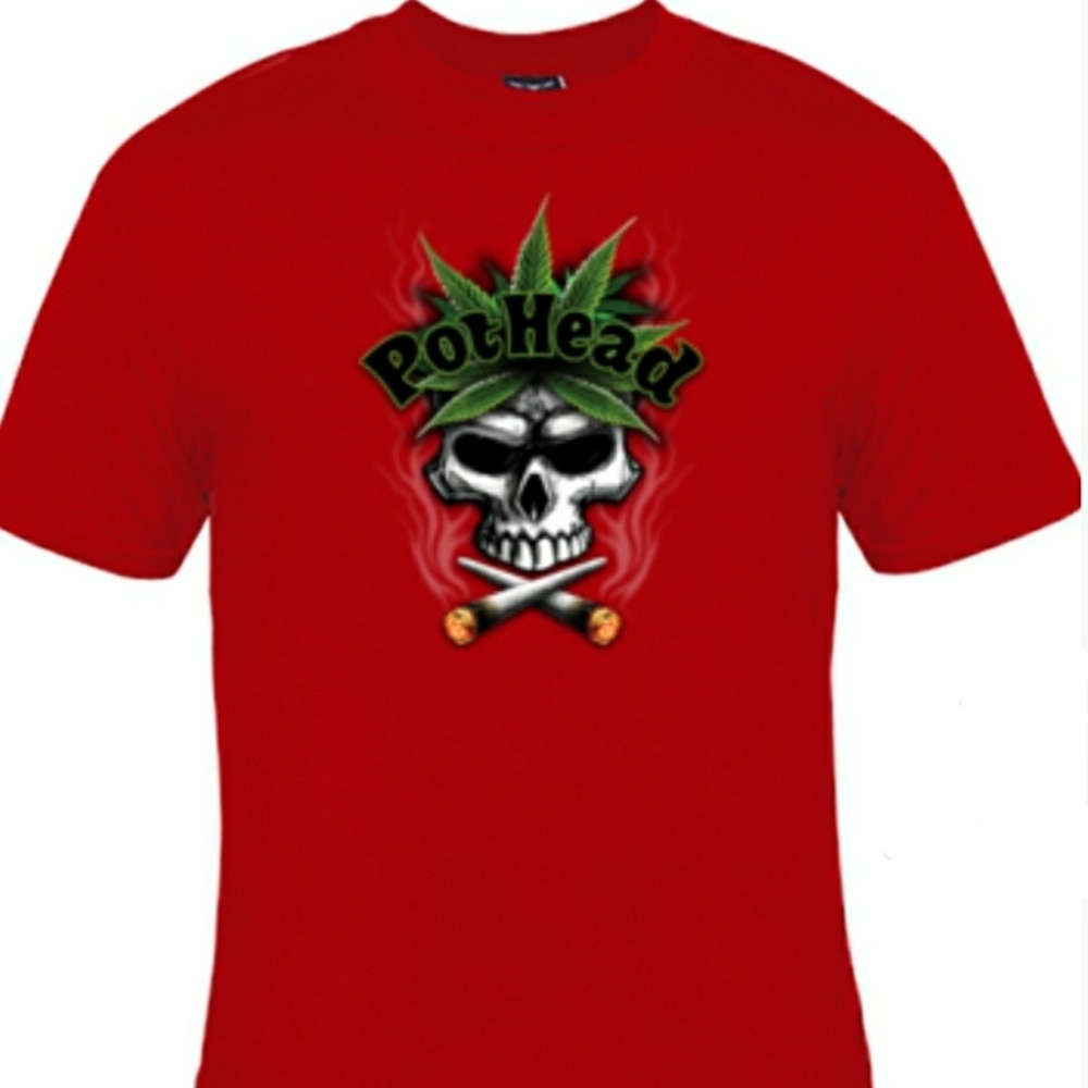 "POTHEAD SKULL" BRAND NEW TEE.
